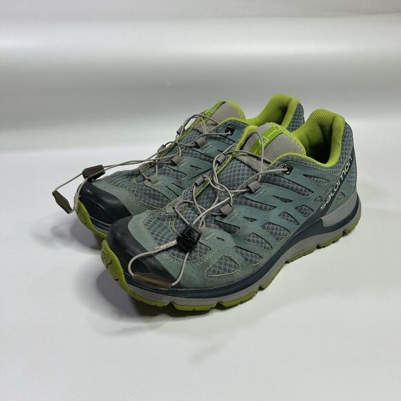Salomon Synapse Women's Size 9 Trail Running Shoe Teal Green Gray Blue Hiking - Picture 1 of 9